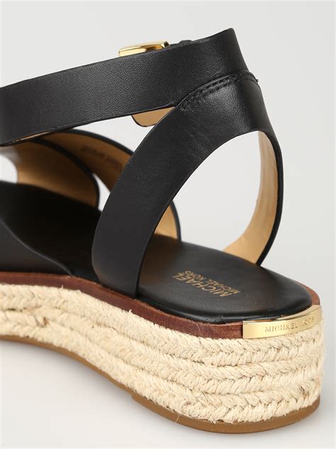 michael kors abbott leather espadrille sandal|Michael Kors Abbott Sandals .